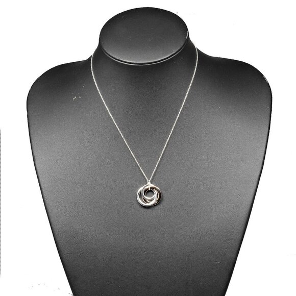 TIFFANY&Co. 1837 Interlocking Circle Necklace Silver925/Rubedo metal 5.19g. - Picture 1 of 7